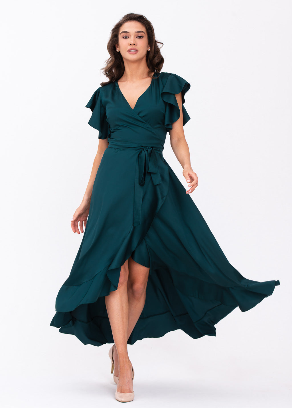 dark teal satin bridesmaid dresses Modest LDS Dark Teal Satin Bridesmaid Dress