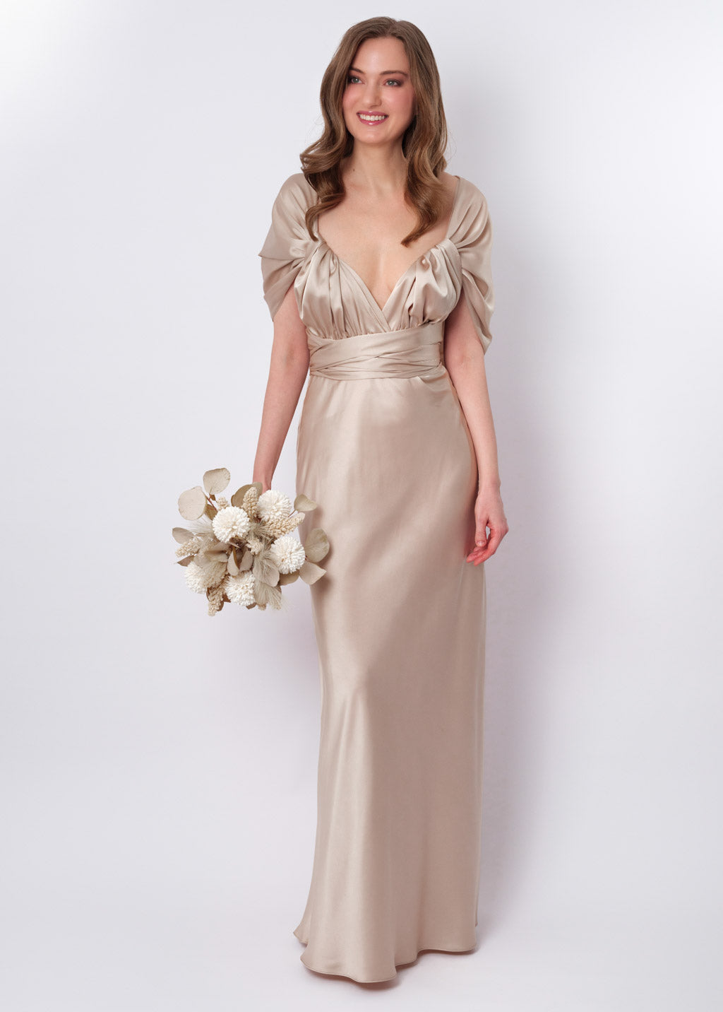 Champagne beige infinity long dress