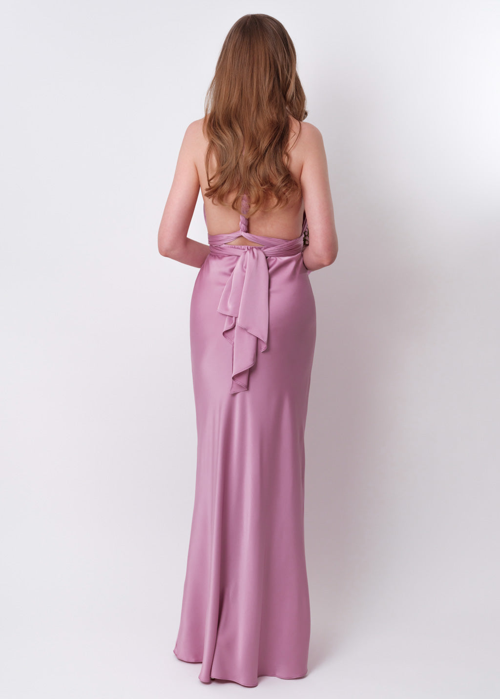 Rose pink infinity long dress