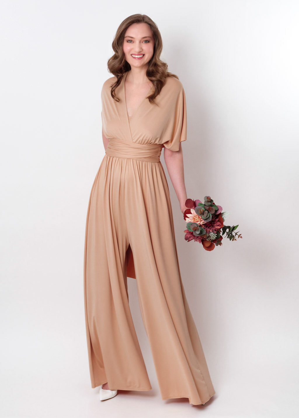 Champagne gold infinity jumpsuit