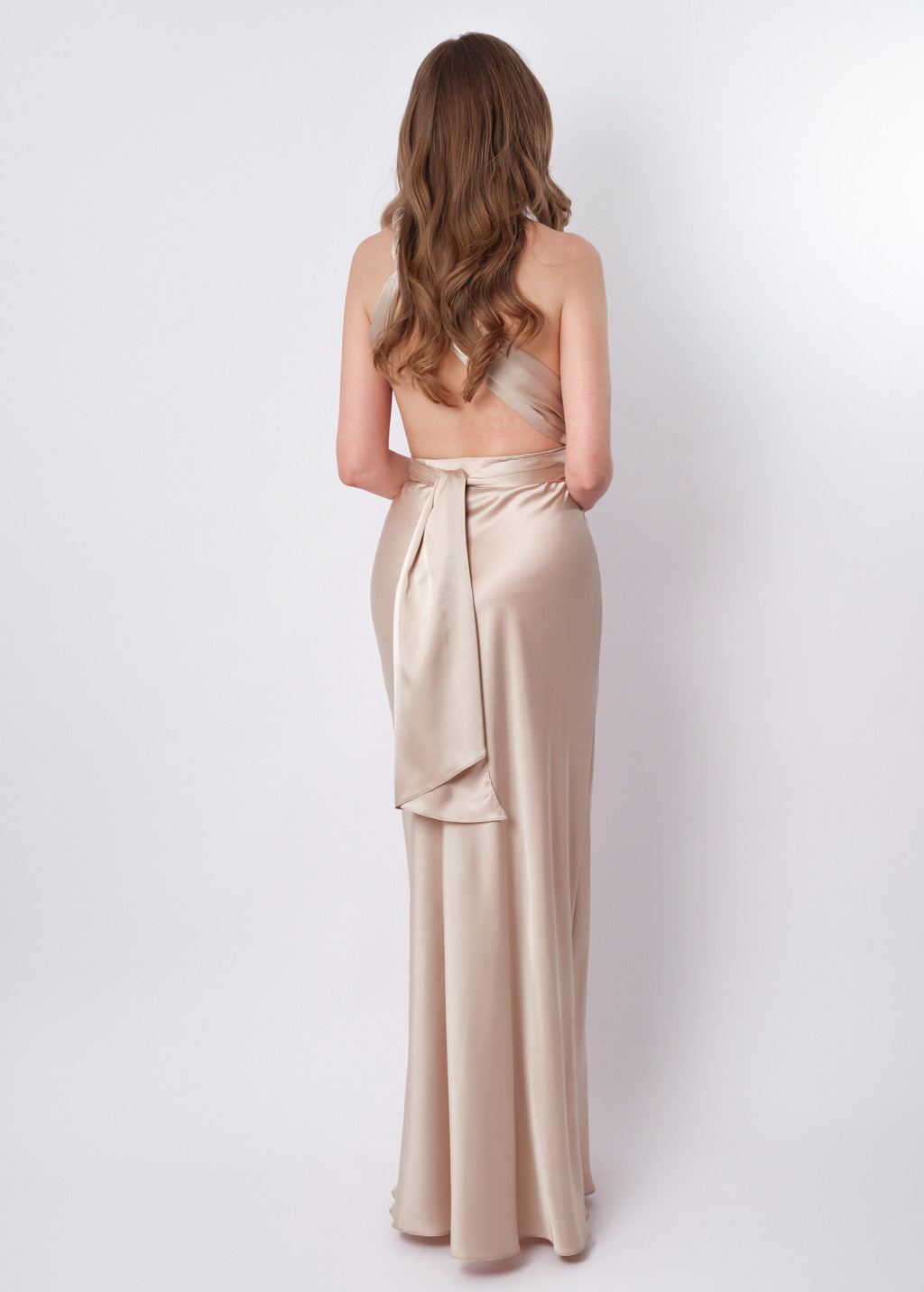 Champagne beige infinity long dress