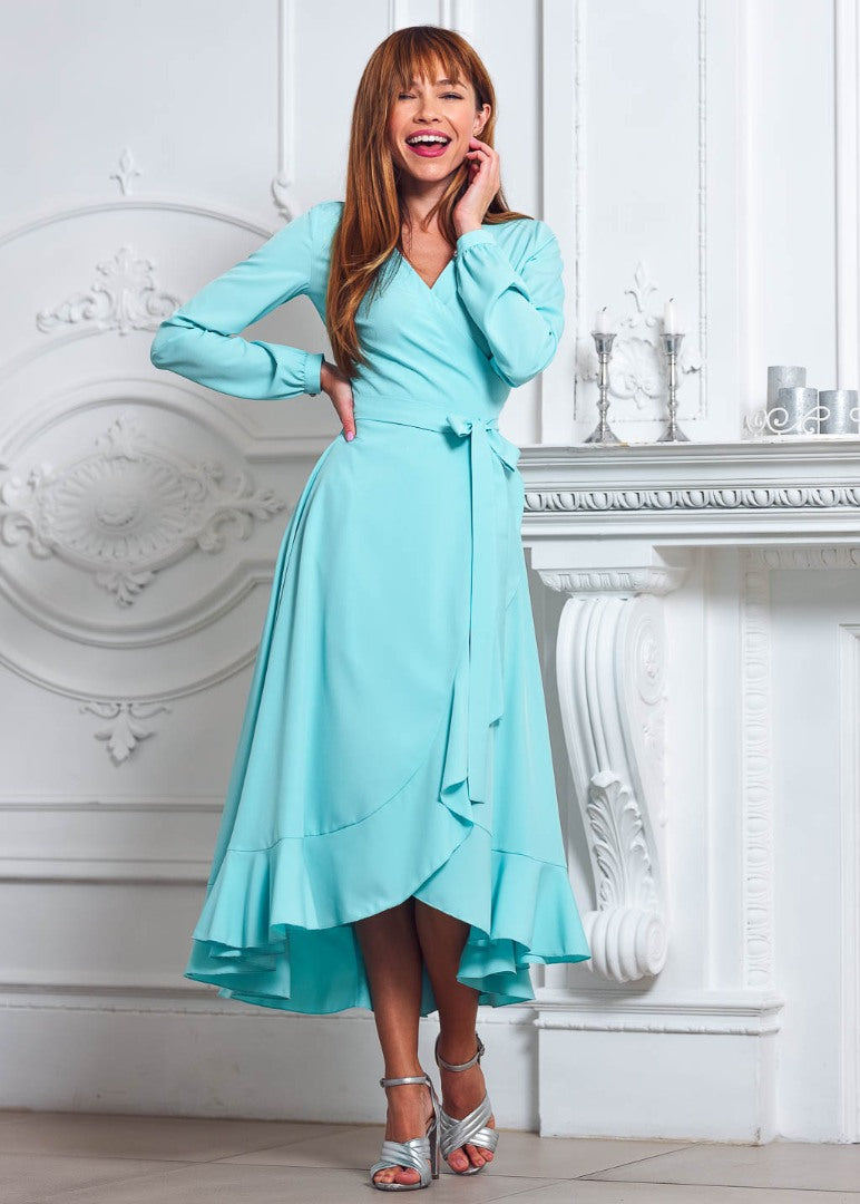 Mint wrap dress