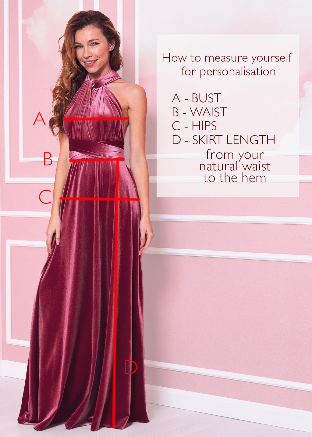 Mauve long infinity dress