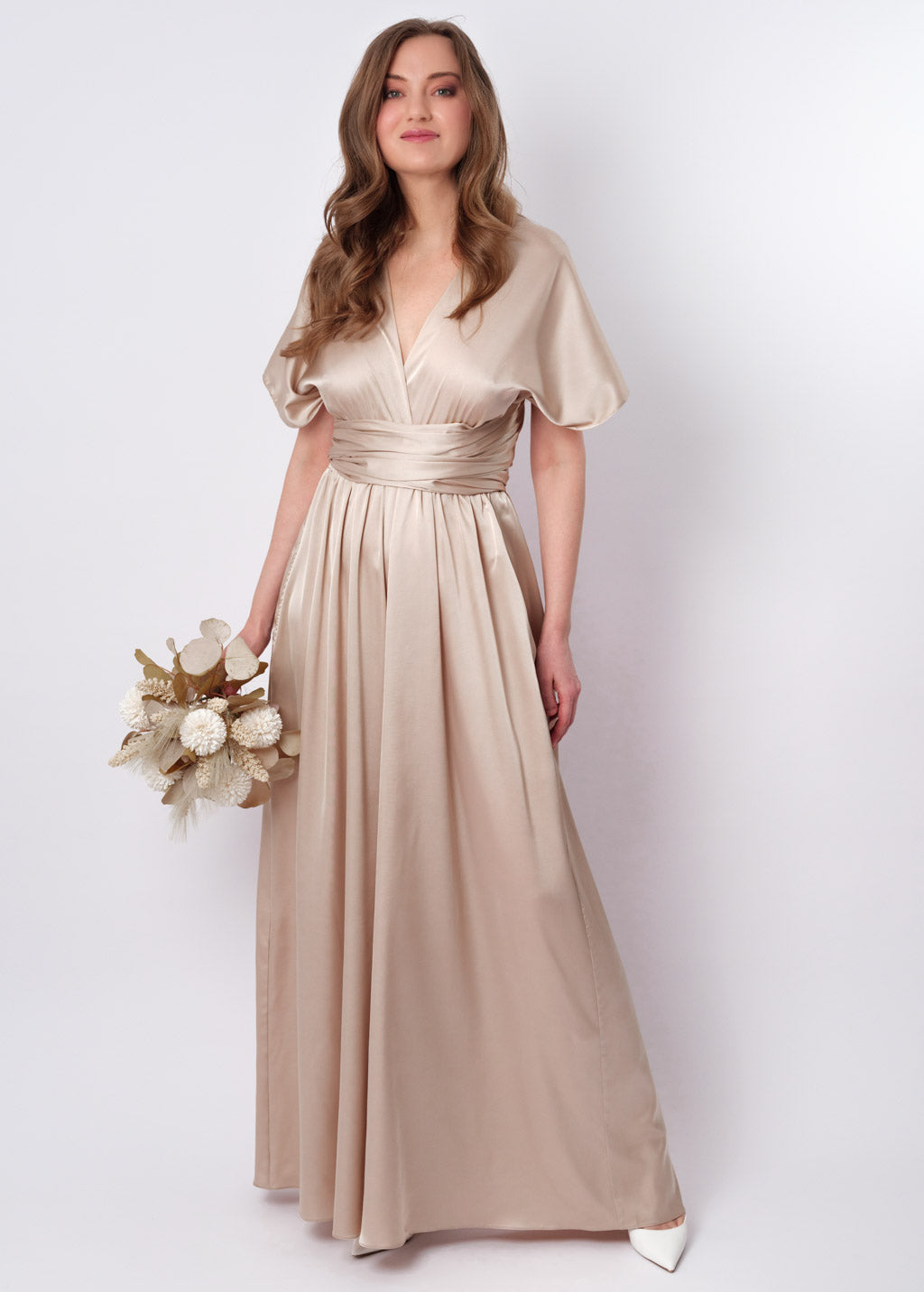 Champagne beige infinity jumpsuit