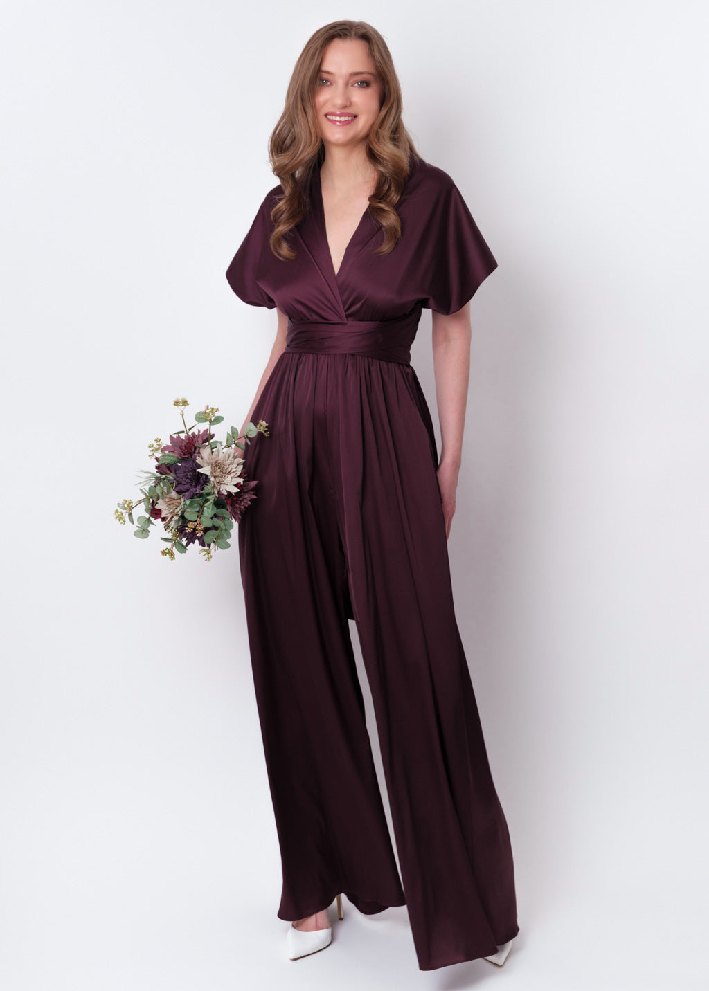 Dark burgundy infinity jumpsuit