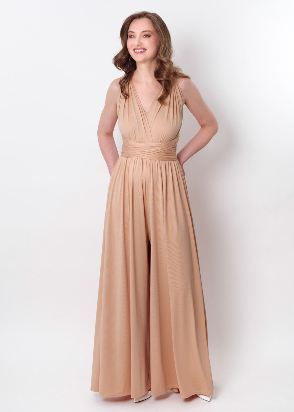 Champagne gold infinity jumpsuit