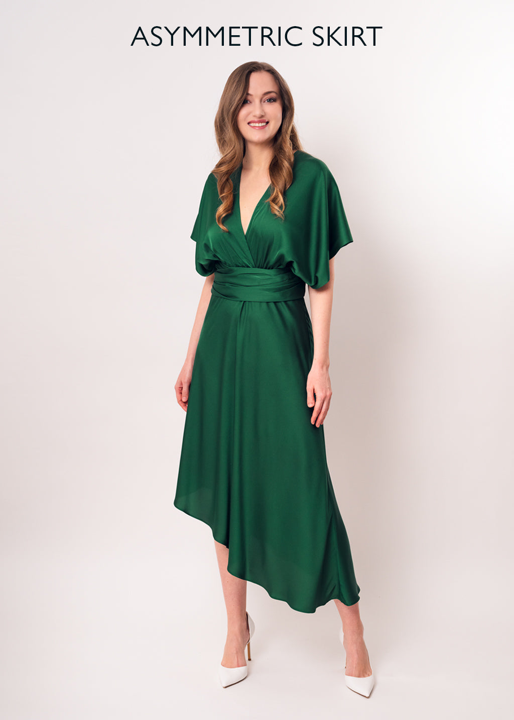 Dark green infinity high slit long dress