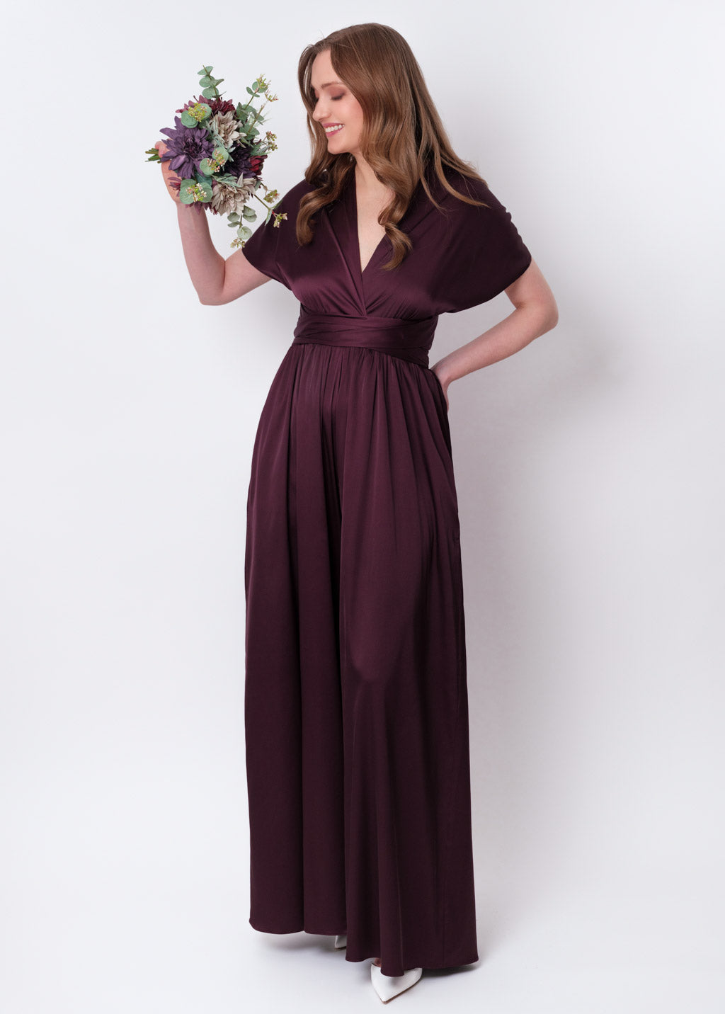 Dark burgundy infinity jumpsuit