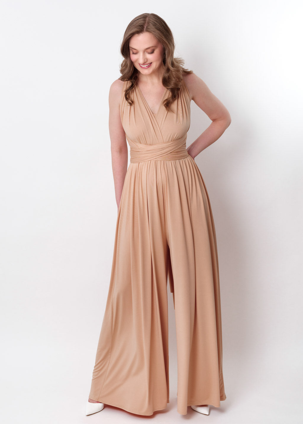 Champagne gold infinity jumpsuit