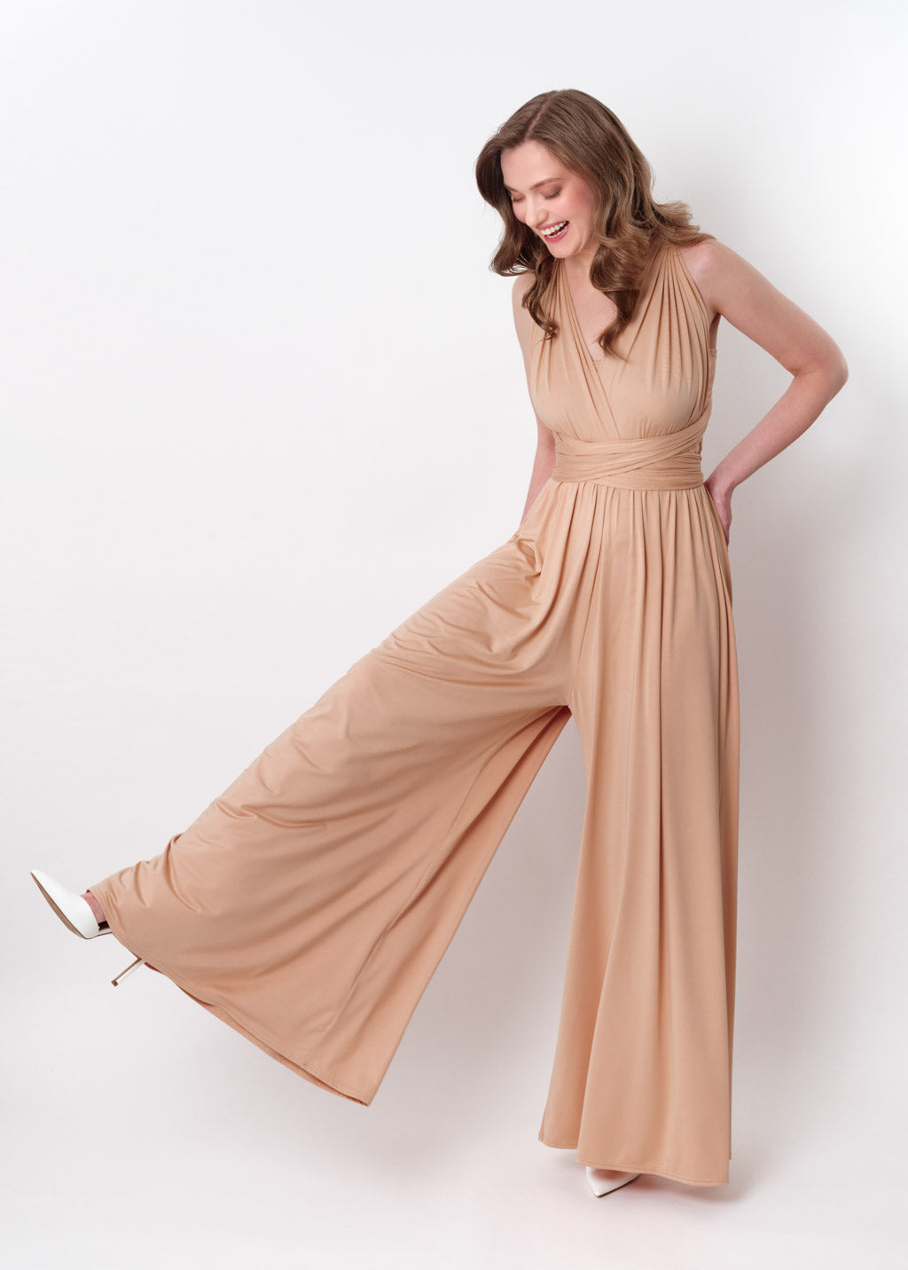 Champagne gold infinity jumpsuit
