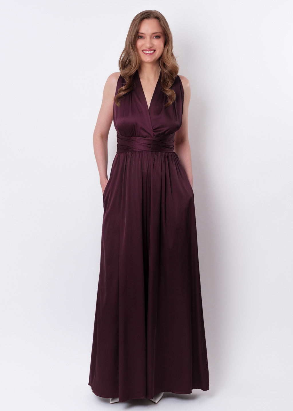 Dark burgundy infinity jumpsuit