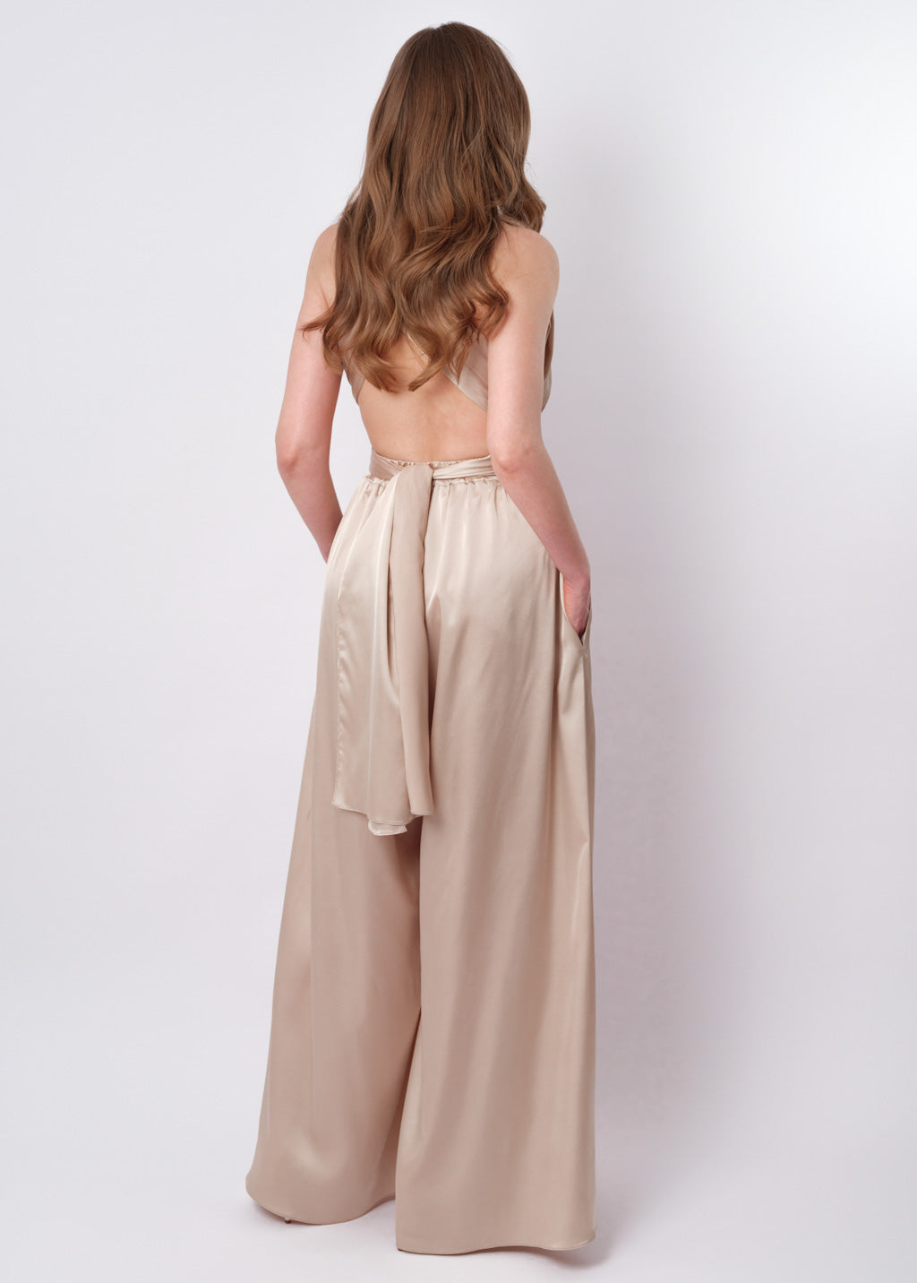 Champagne beige infinity jumpsuit
