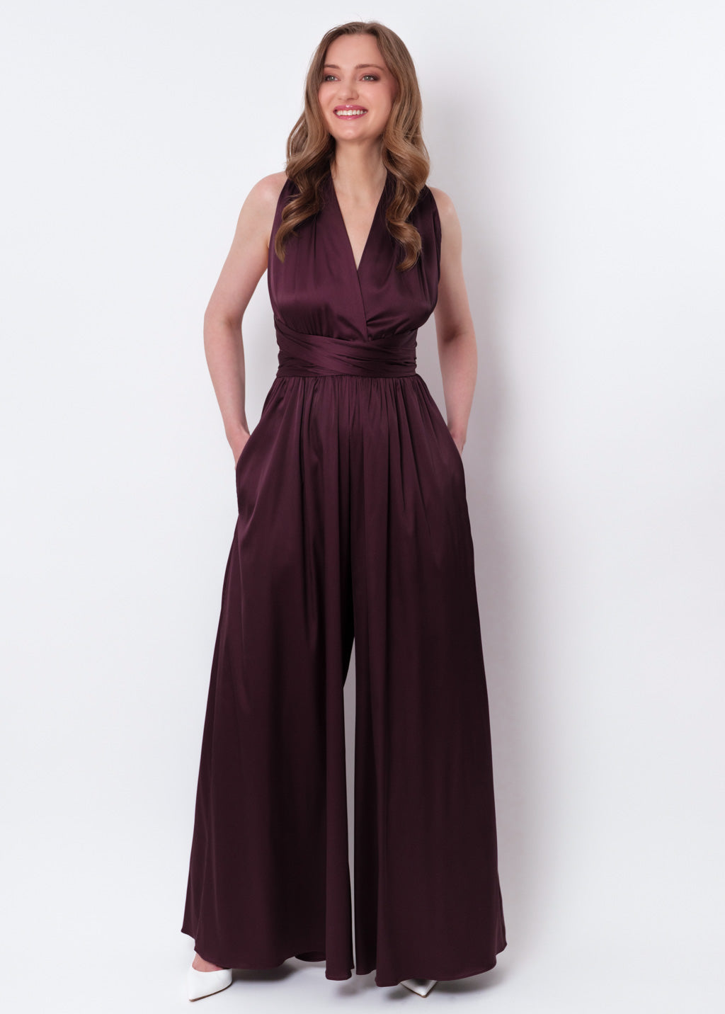 Dark burgundy infinity jumpsuit