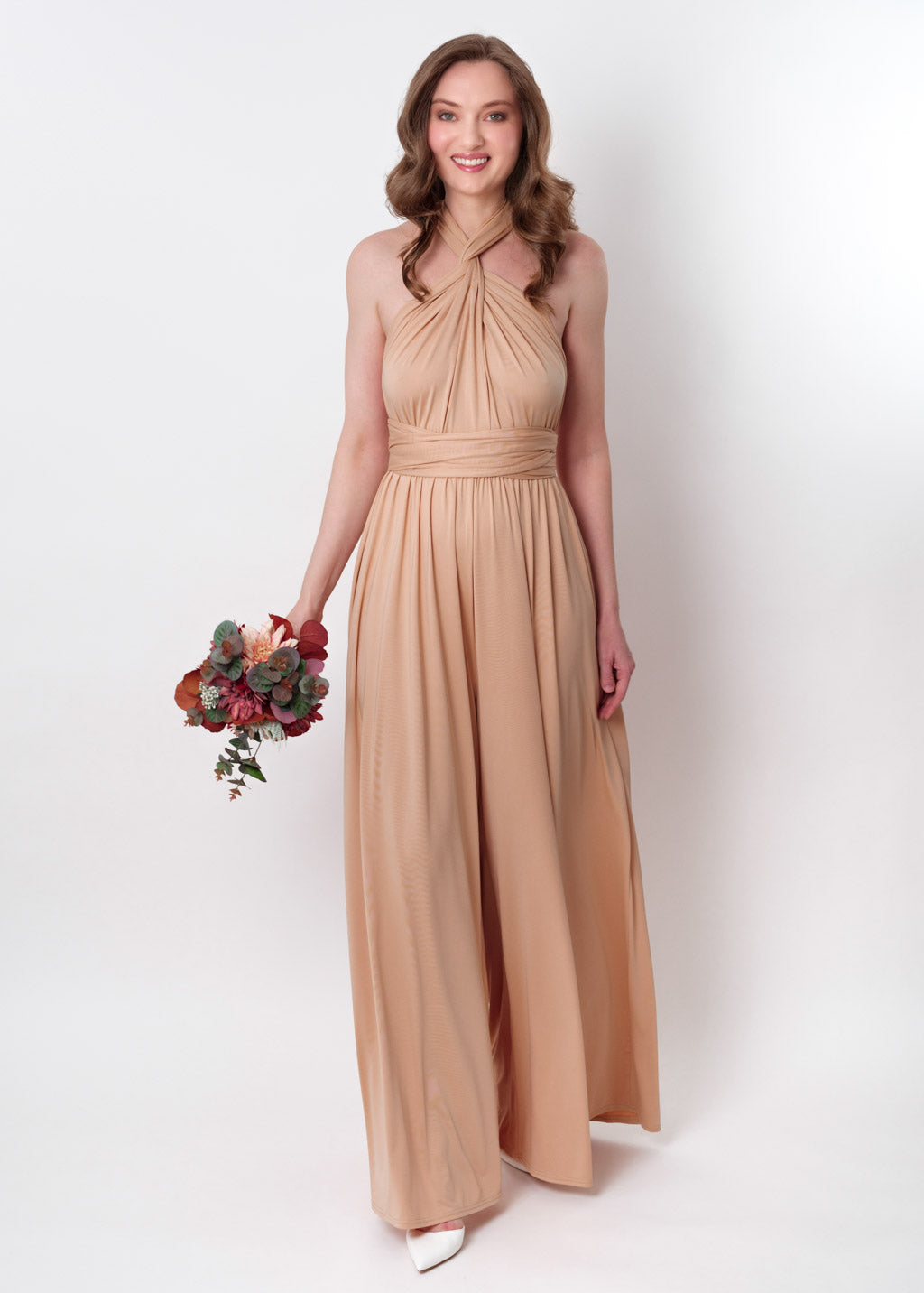 Champagne gold infinity jumpsuit