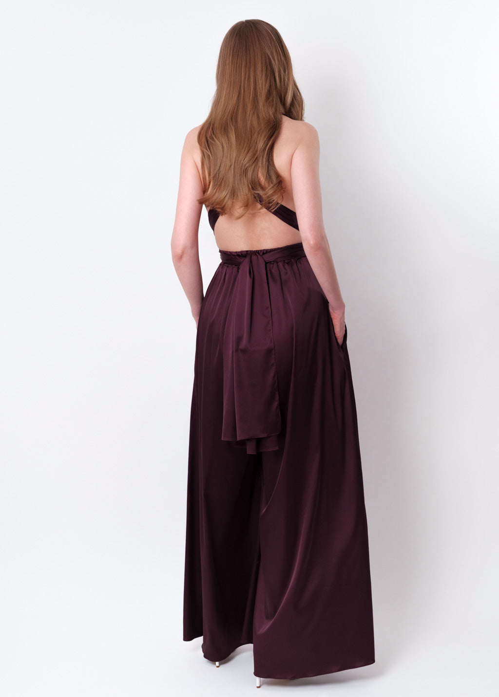 Dark burgundy infinity jumpsuit