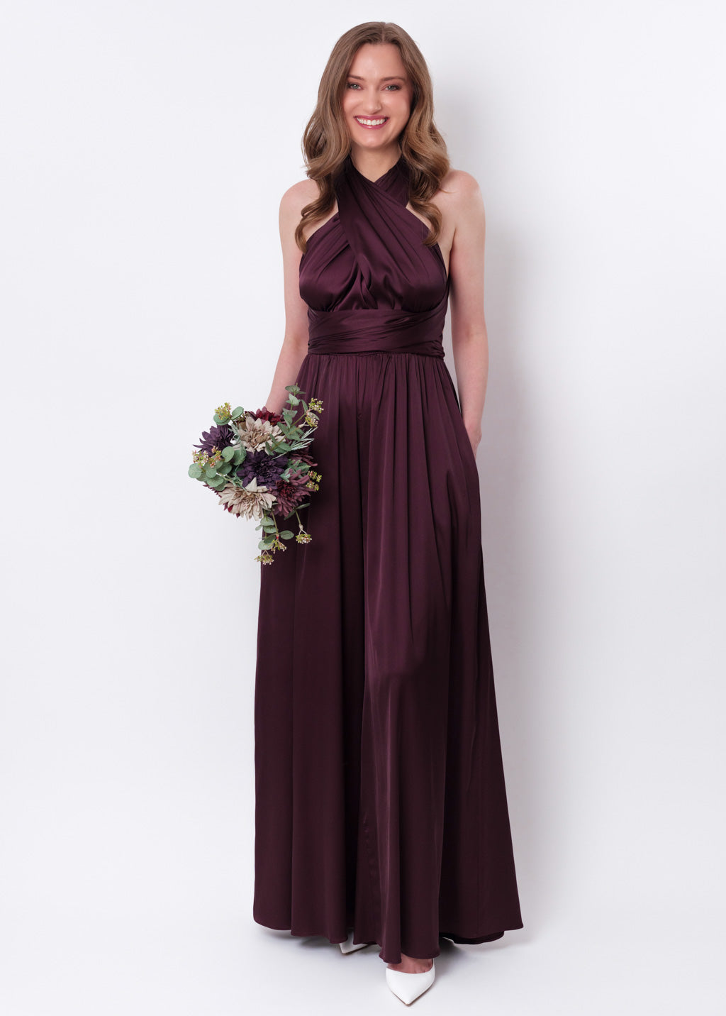 Dark burgundy infinity jumpsuit