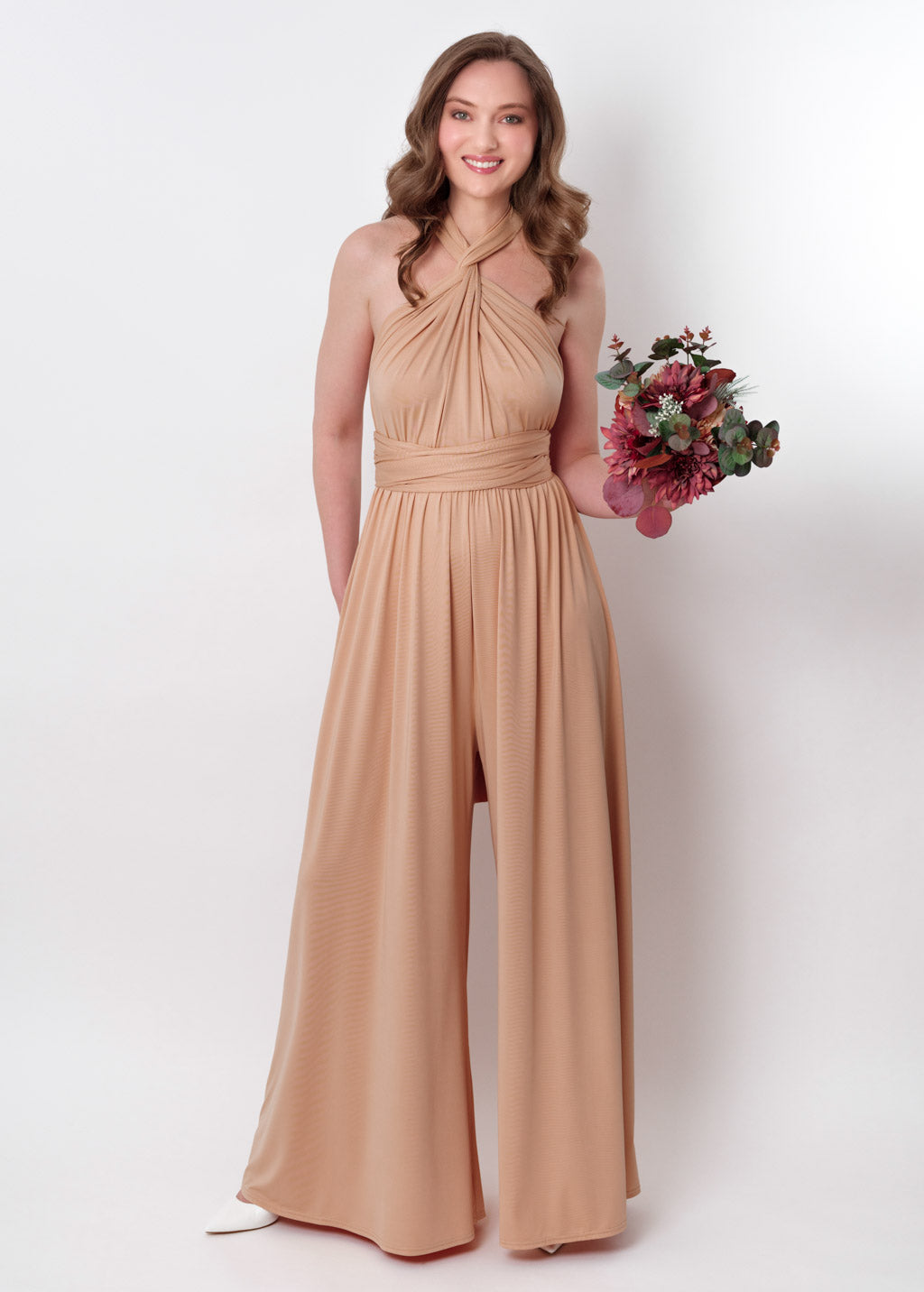 Champagne gold infinity jumpsuit