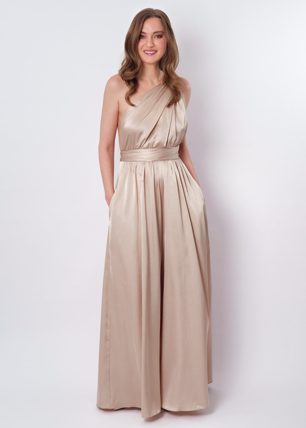 Champagne beige infinity jumpsuit