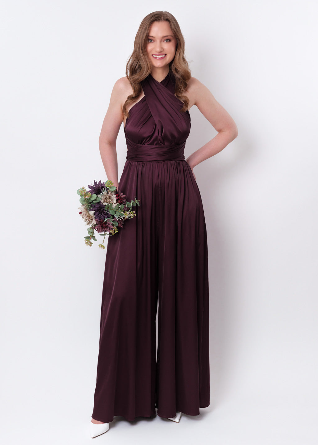 Dark burgundy infinity jumpsuit