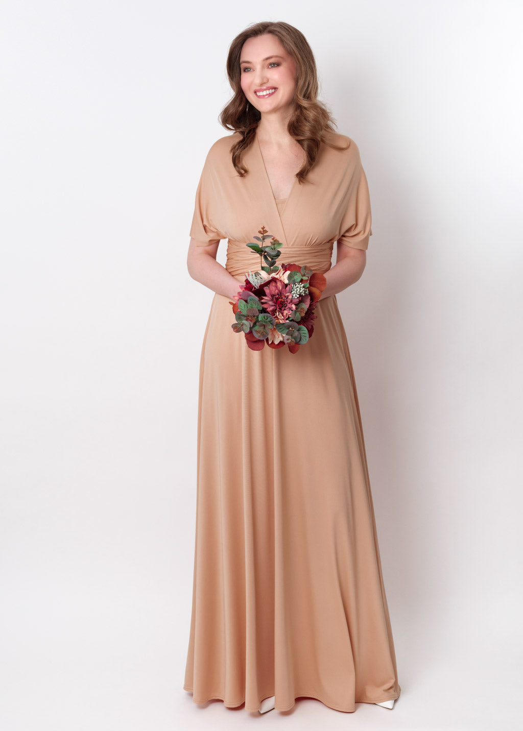 Champagne gold infinity long dress