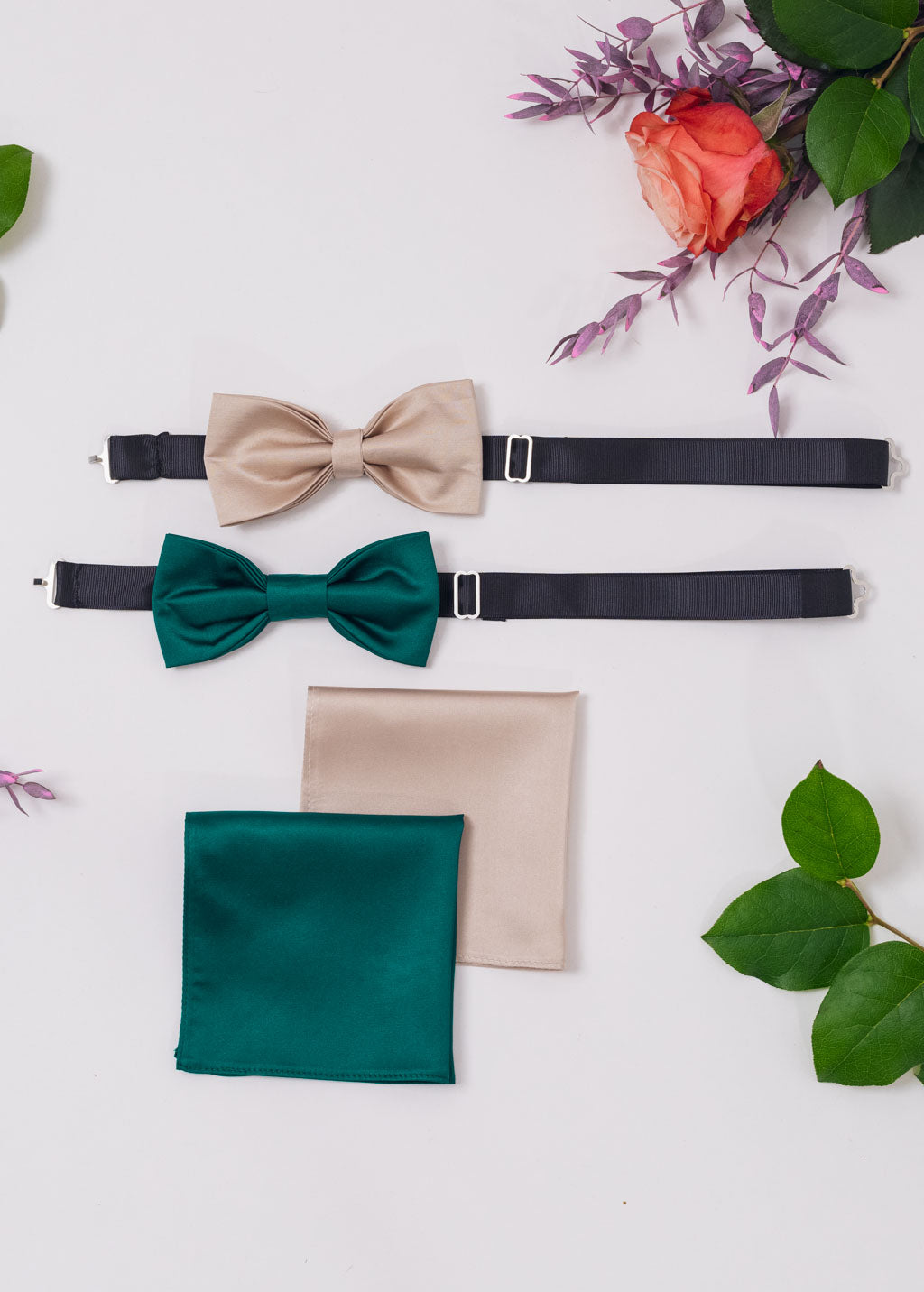 Silk bow tie & pocket square