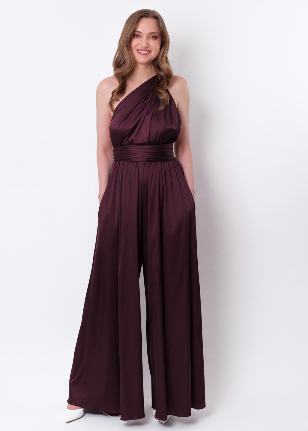 Dark burgundy infinity jumpsuit