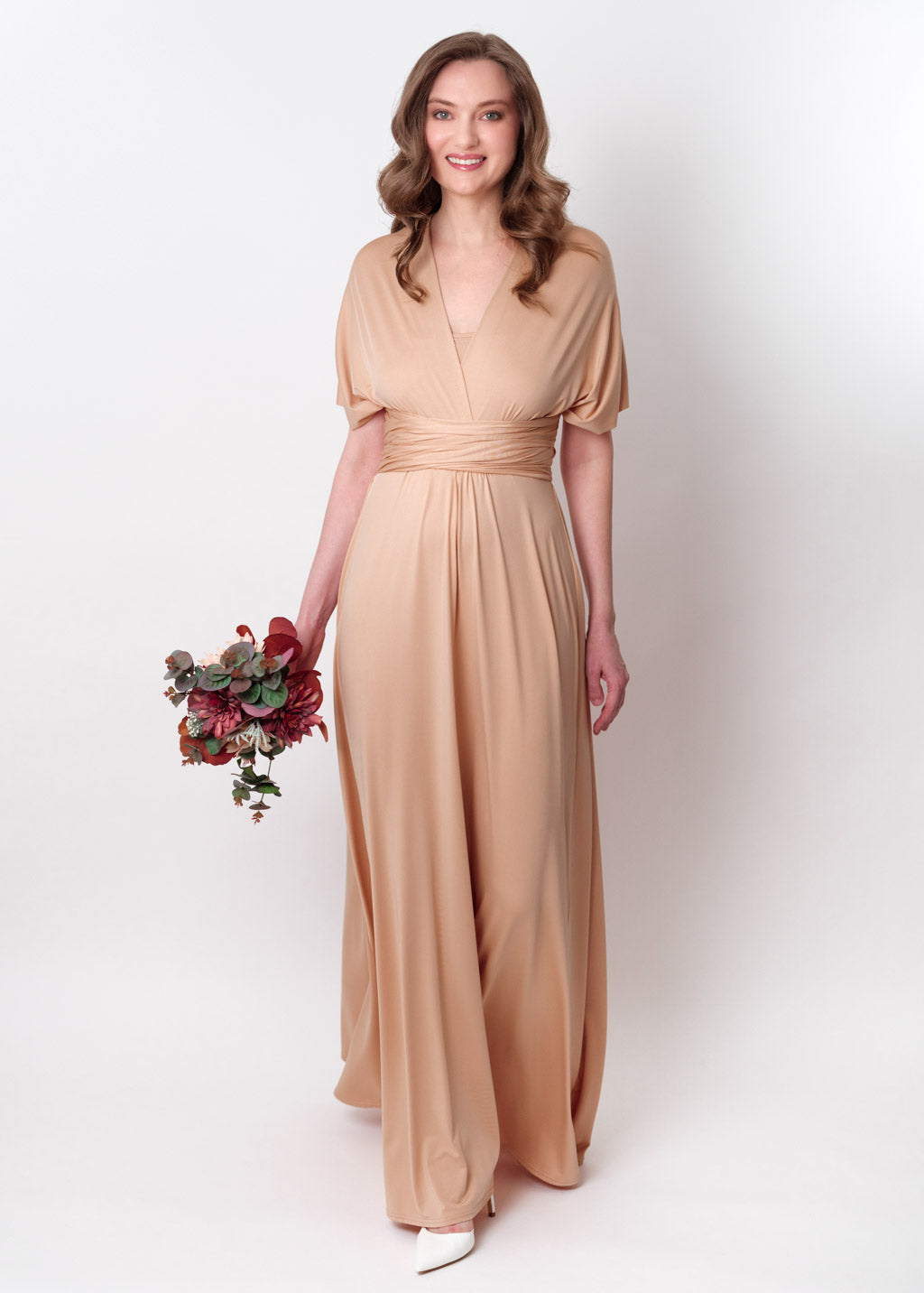 Champagne gold infinity long dress