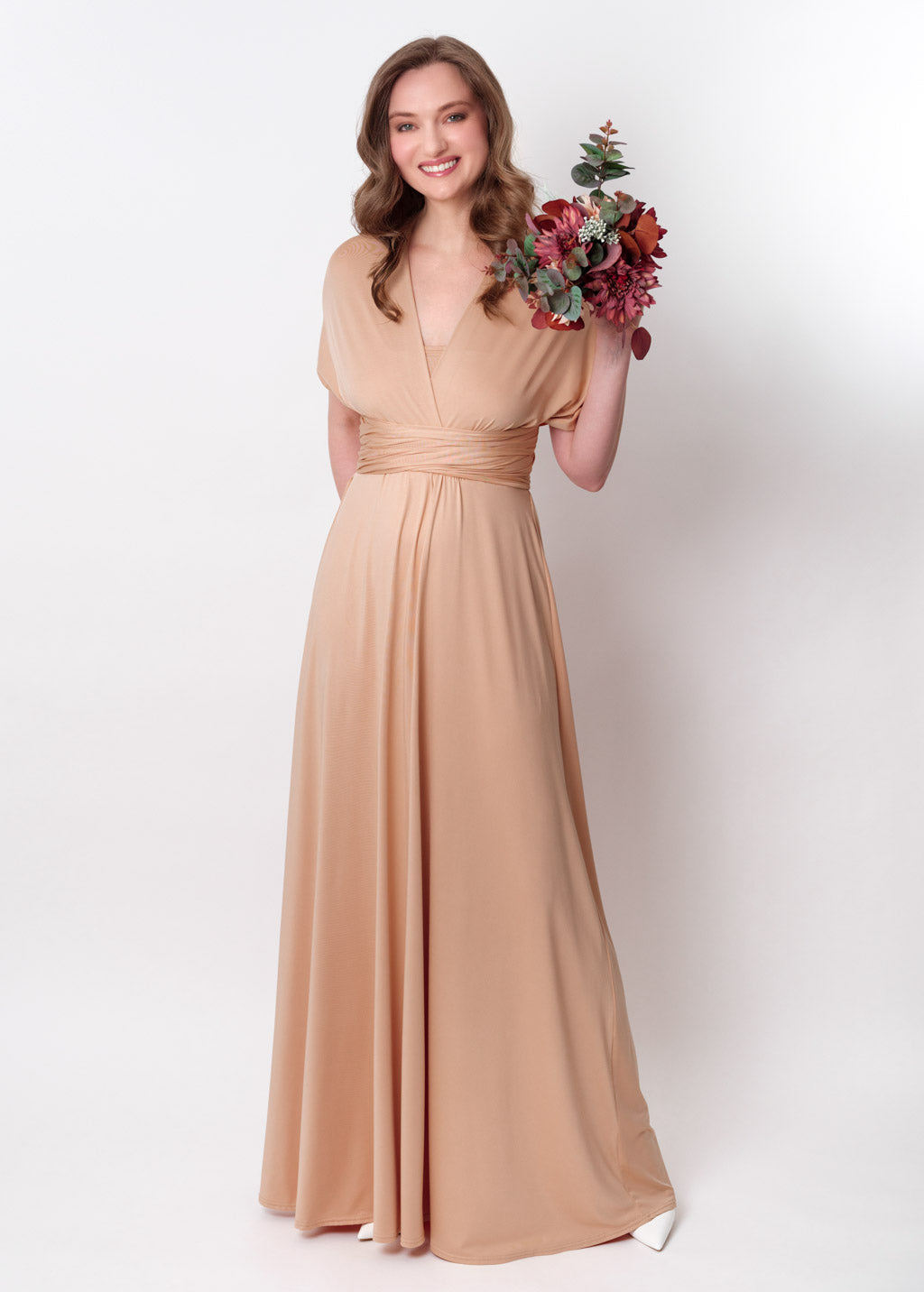 Champagne gold infinity long dress