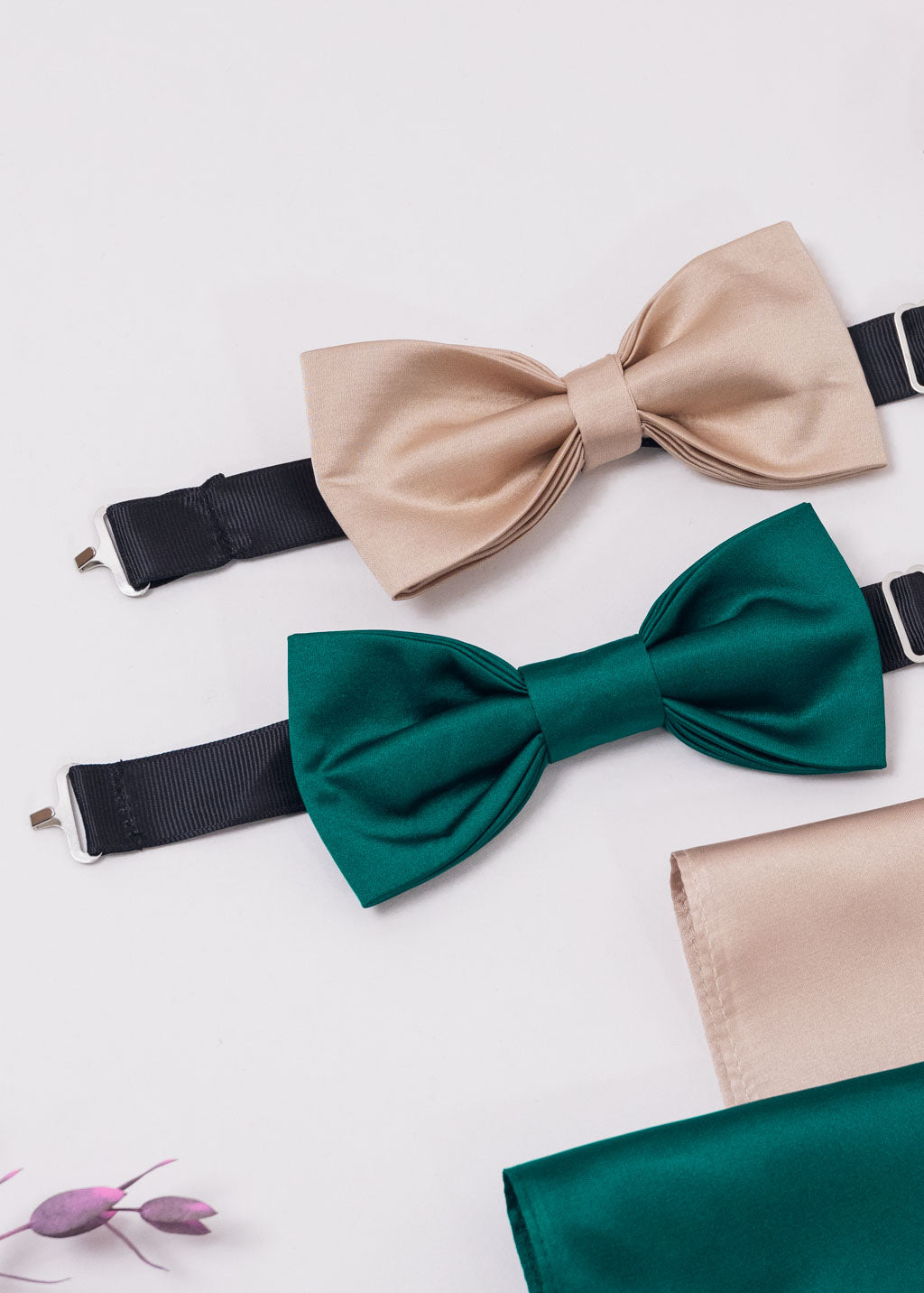 Silk bow tie & pocket square