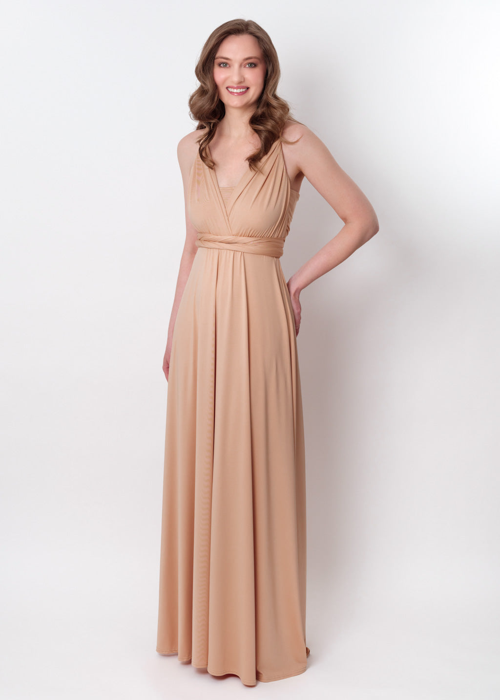 Champagne gold infinity long dress