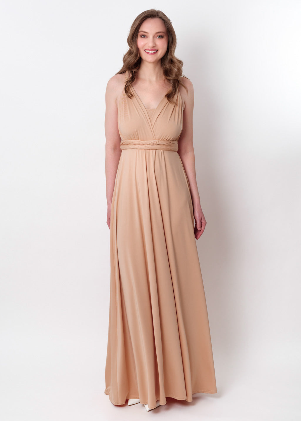 Champagne gold infinity long dress