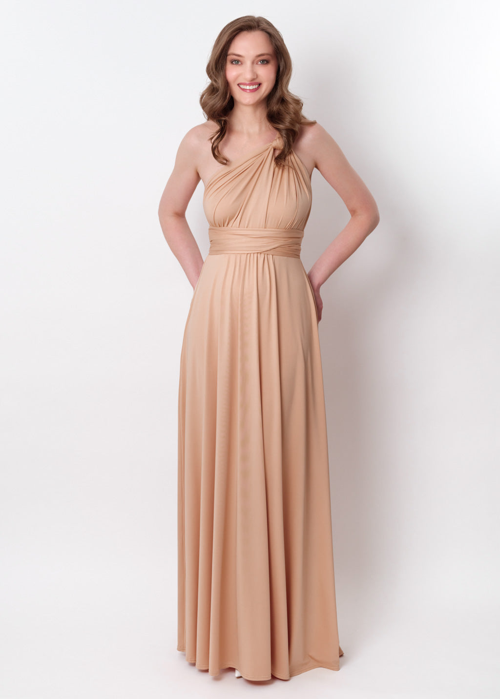 Champagne gold infinity long dress
