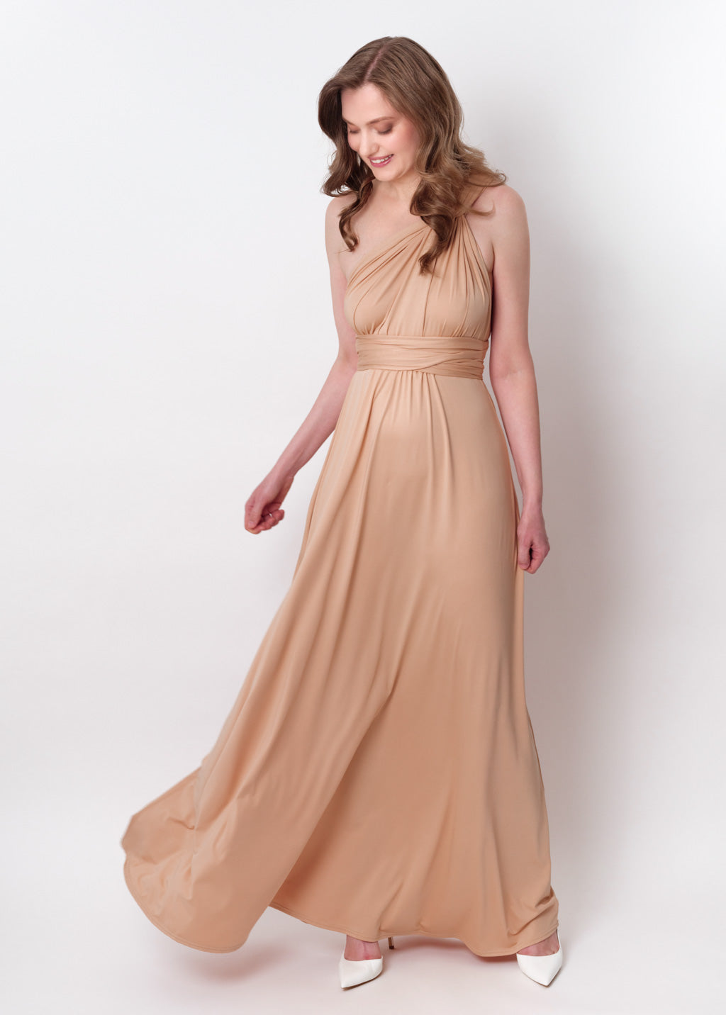 Champagne gold infinity long dress
