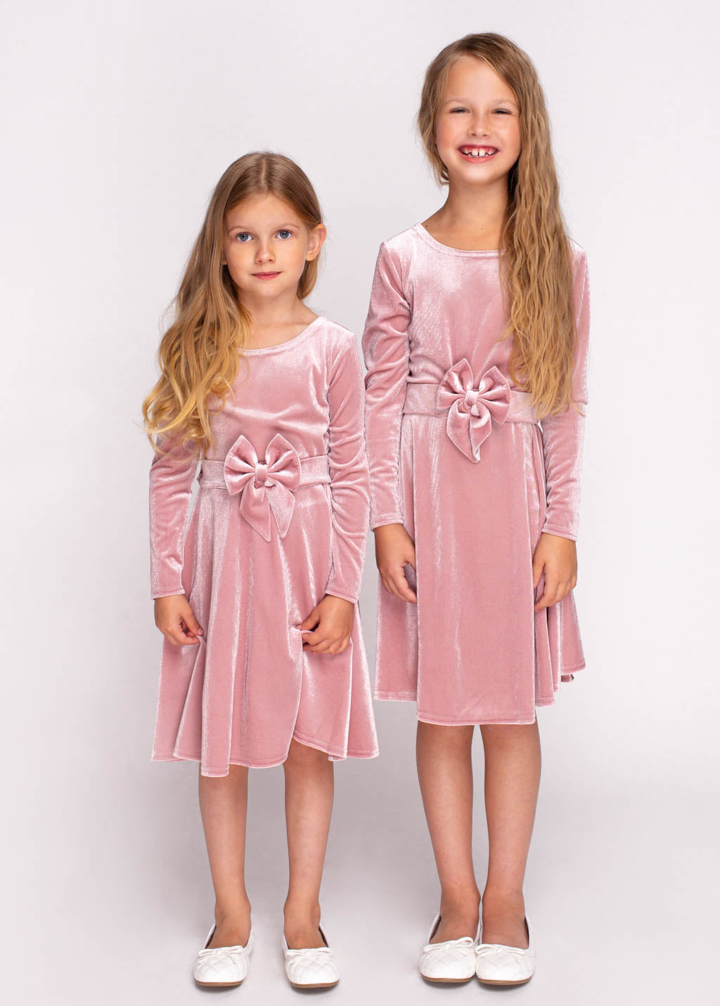 Mauve girl velvet dress