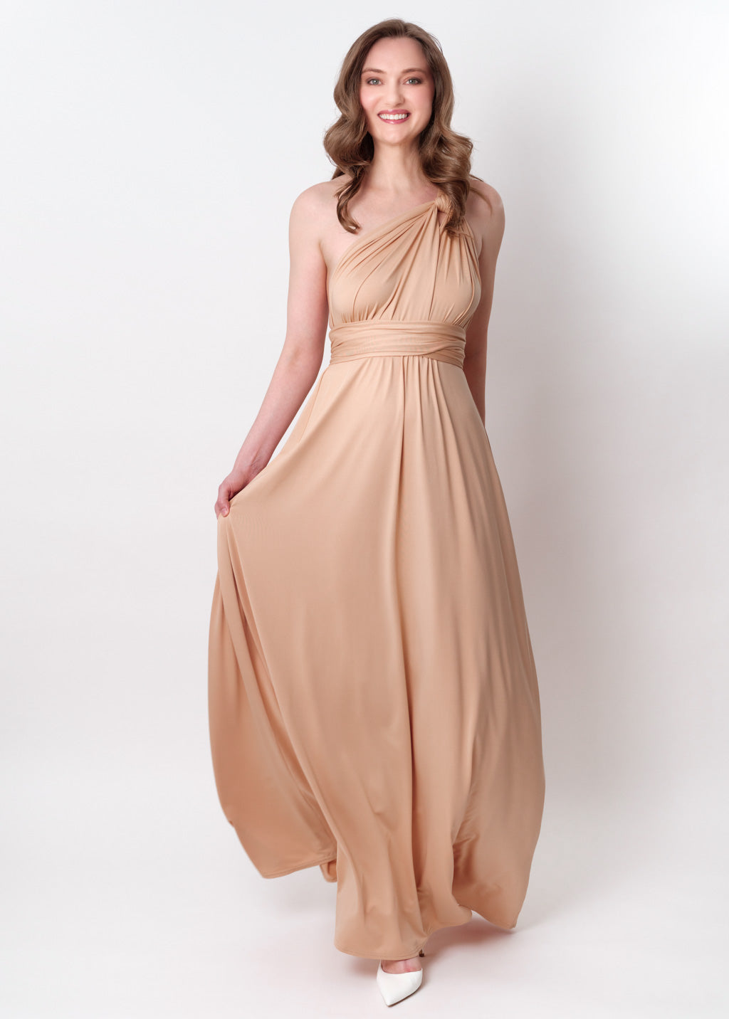 Champagne gold infinity long dress