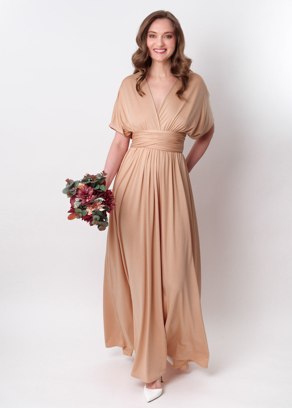 champagne multiway bridesmaid dresses Champagne Multiway Dress - Bridesmaid Dress