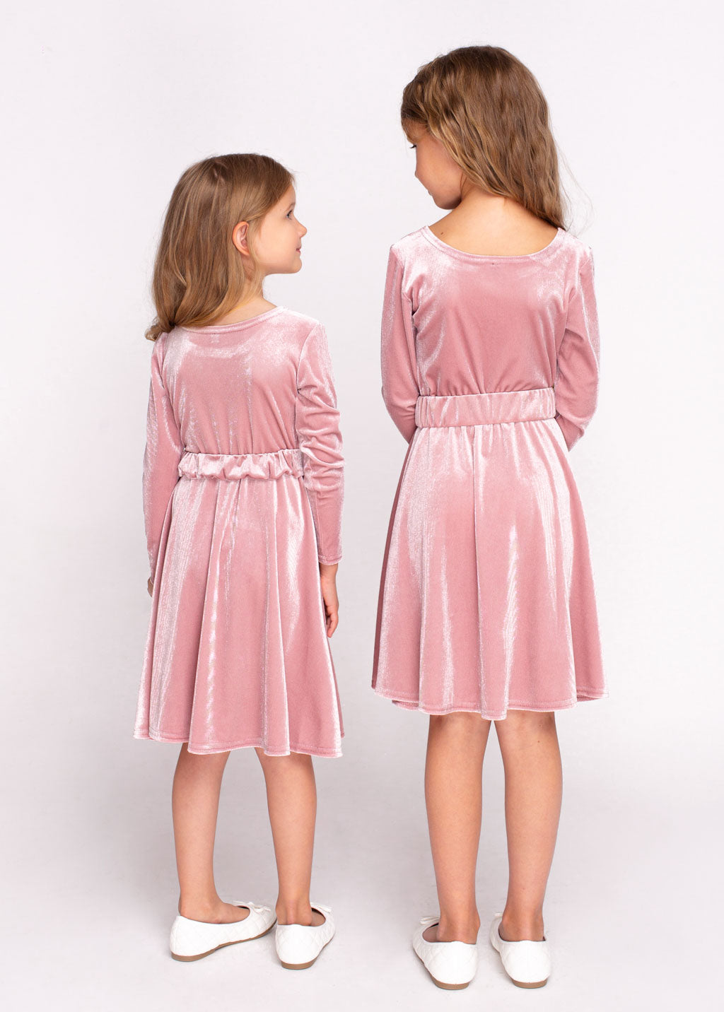 Mauve girl velvet dress