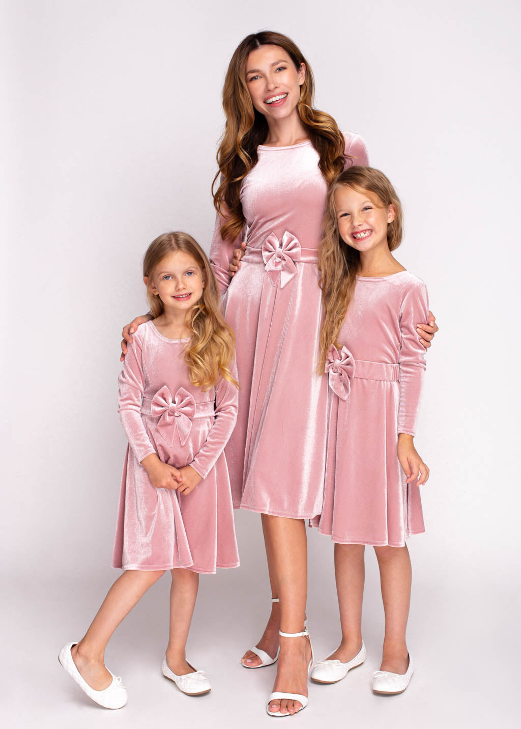 Mommy and me mauve velvet adult dress