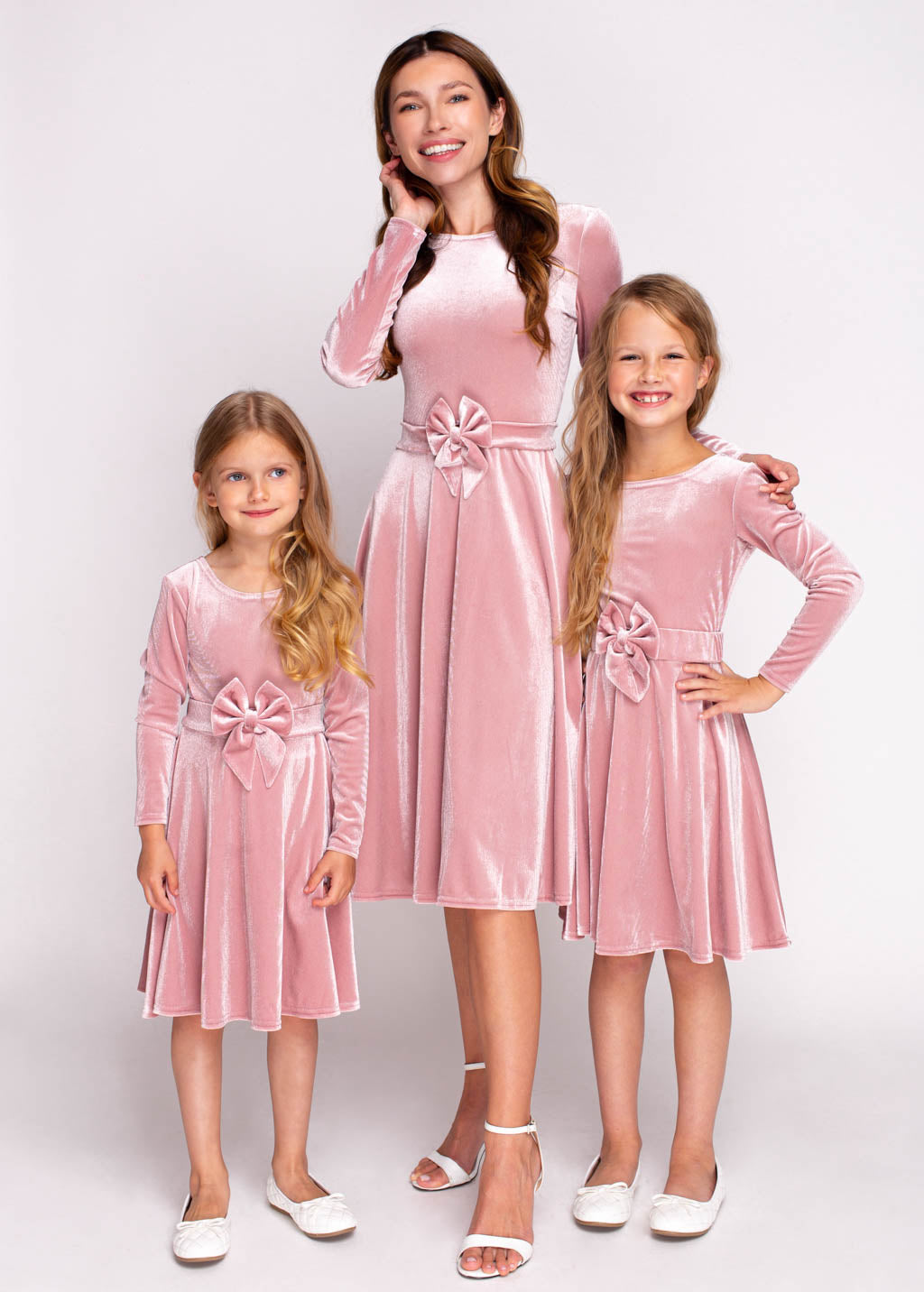 Mommy and me mauve velvet adult dress