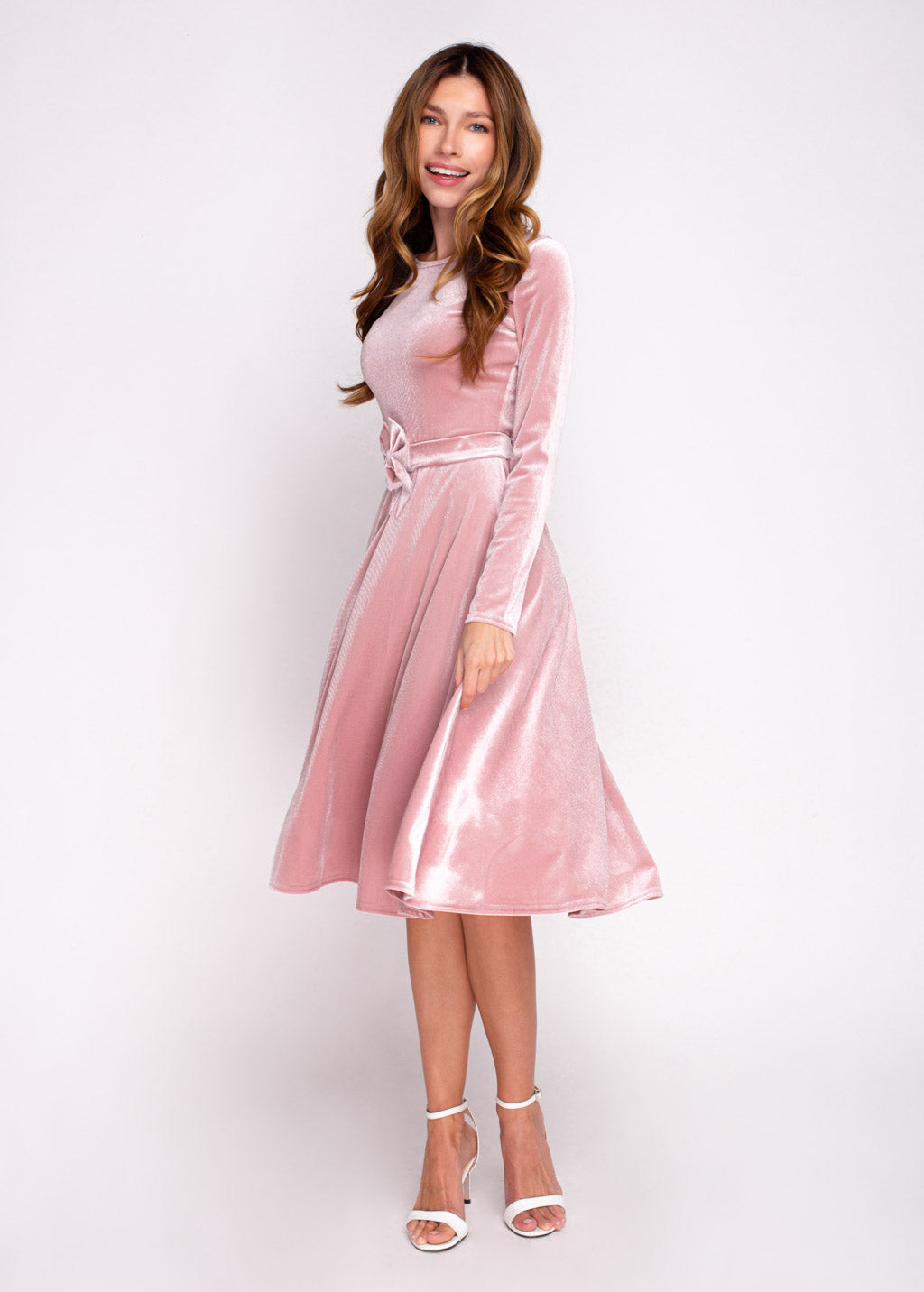 Mommy and me mauve velvet adult dress