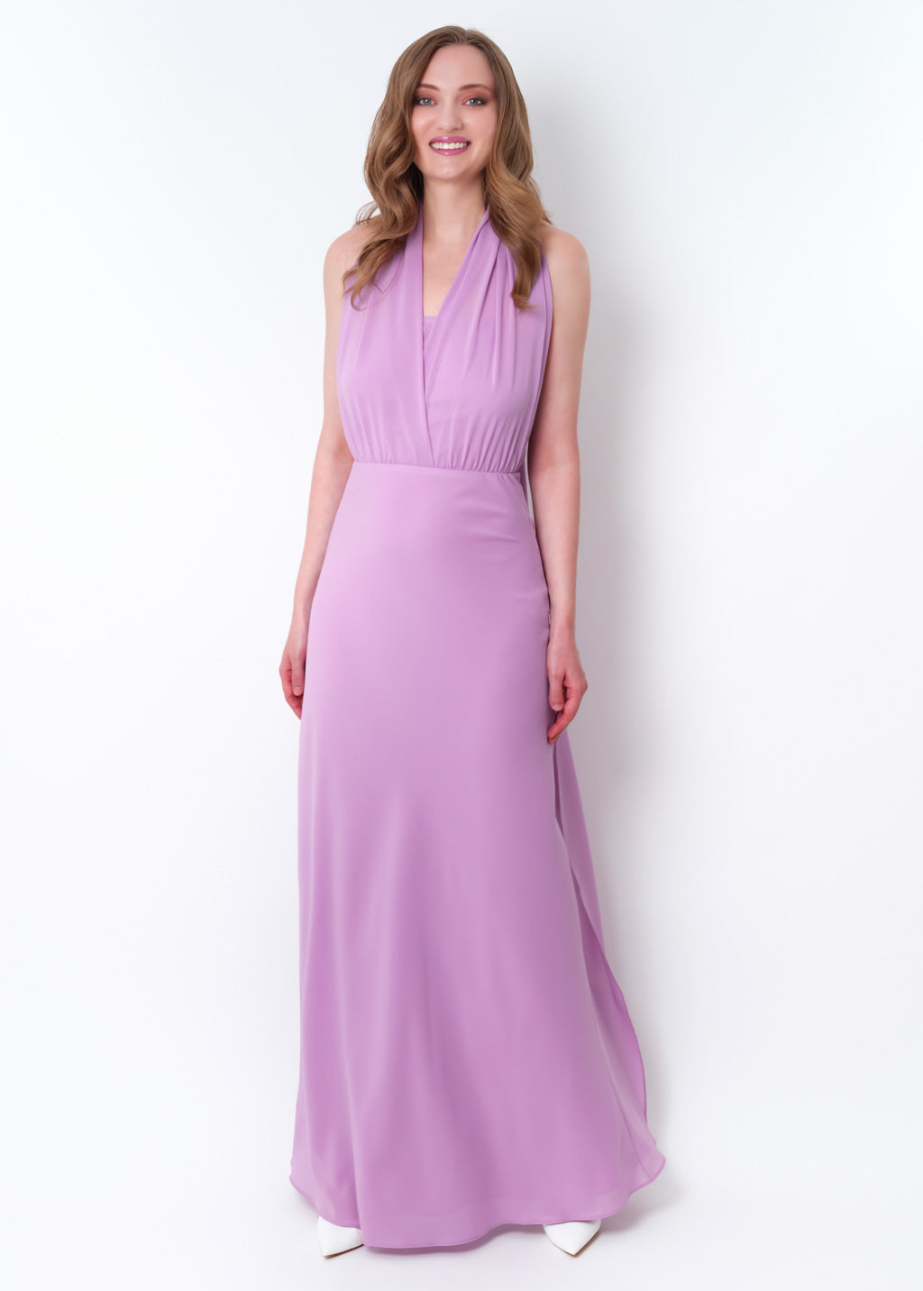 Lilac chiffon infinity long dress