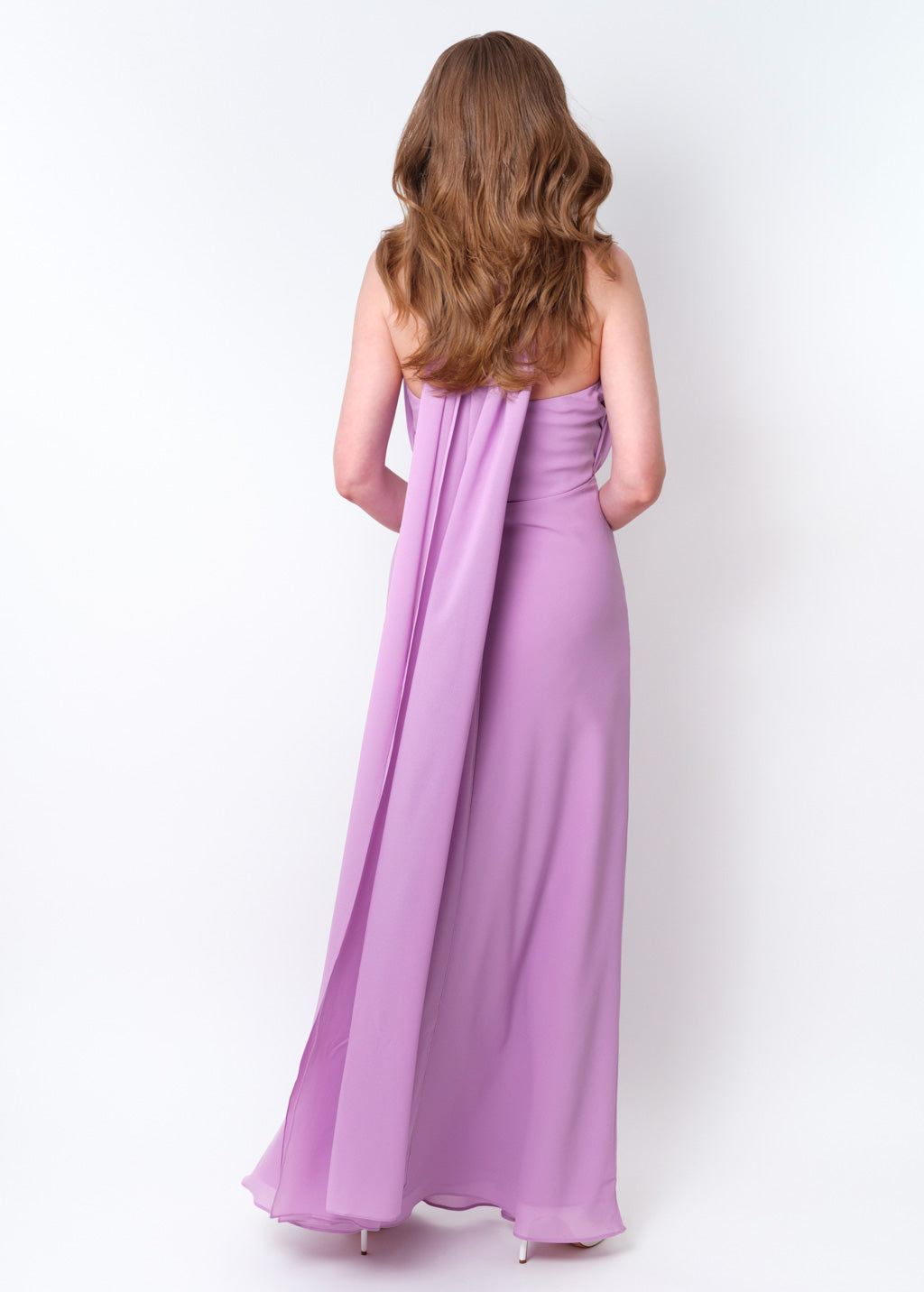 Lilac chiffon infinity long dress