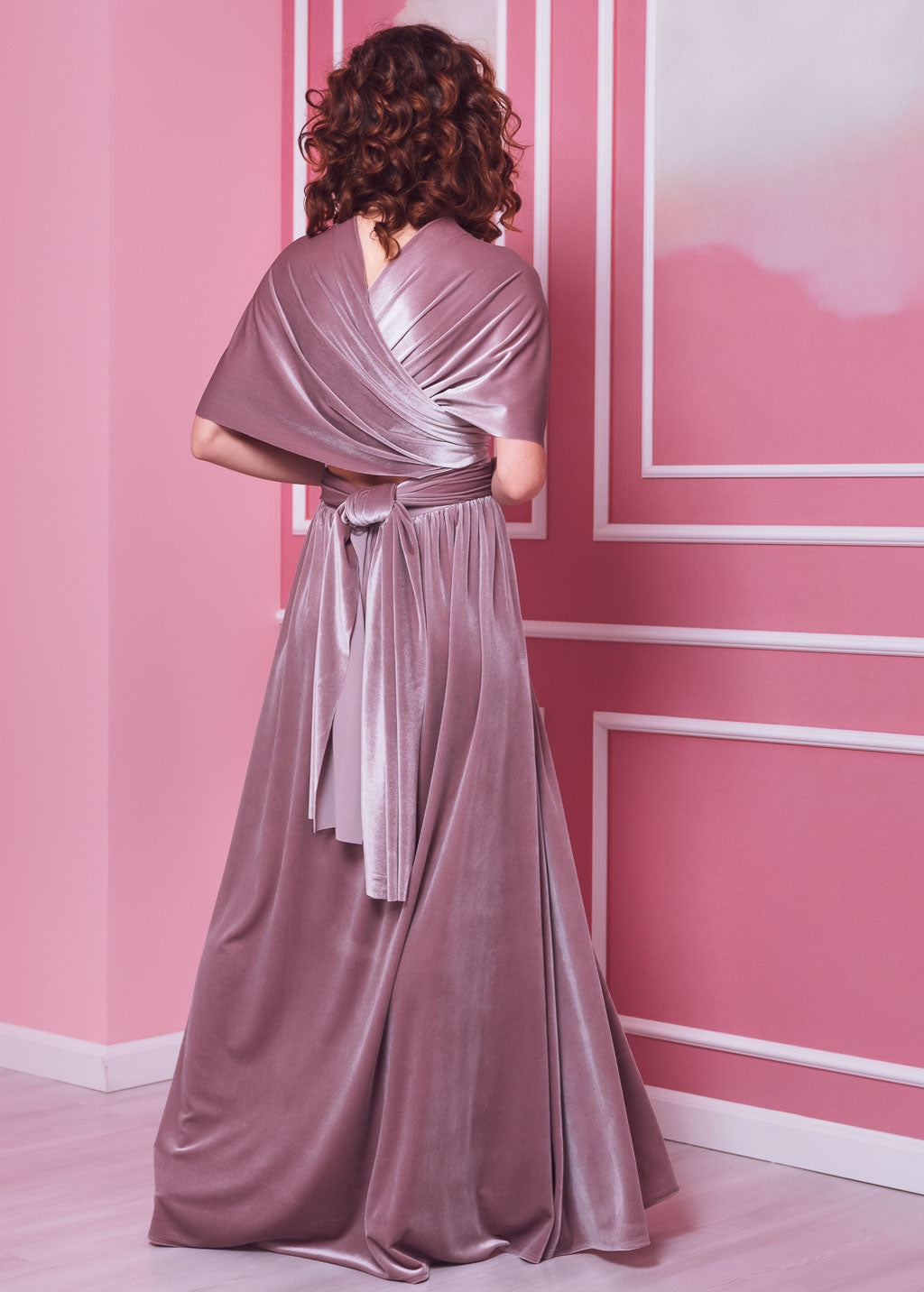 Mauve long infinity dress