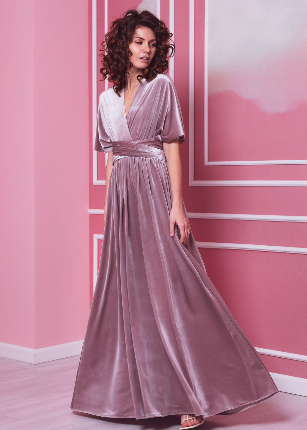 Mauve long infinity dress