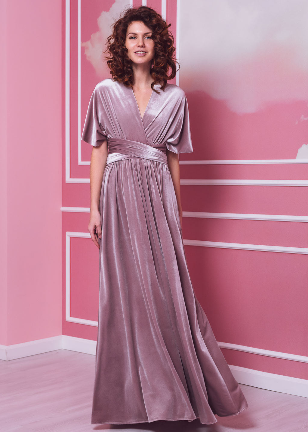 Mauve long infinity dress