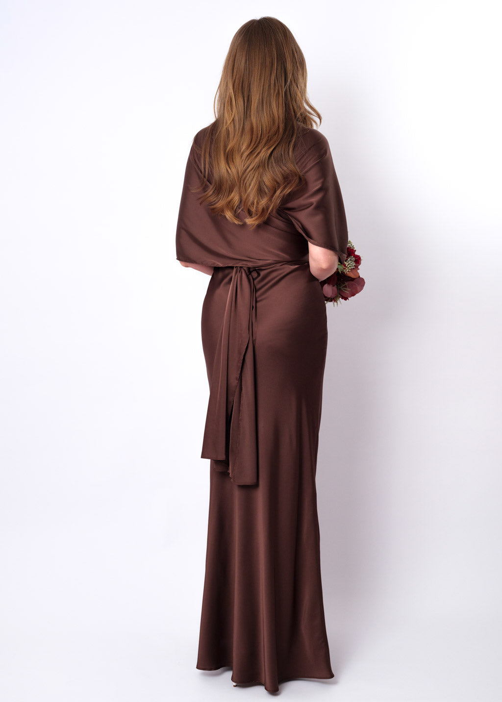 Chocolate brown infinity long dress