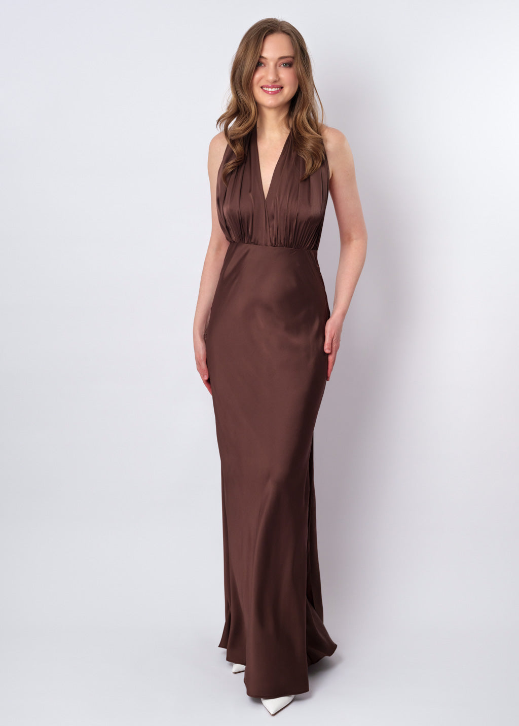 Chocolate brown infinity long dress