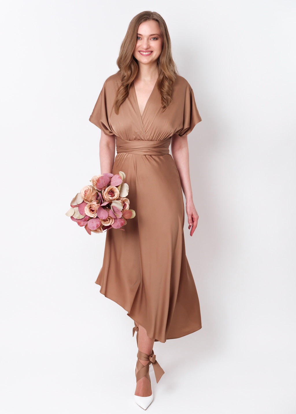 Cappuccino infinity asymmetric dress