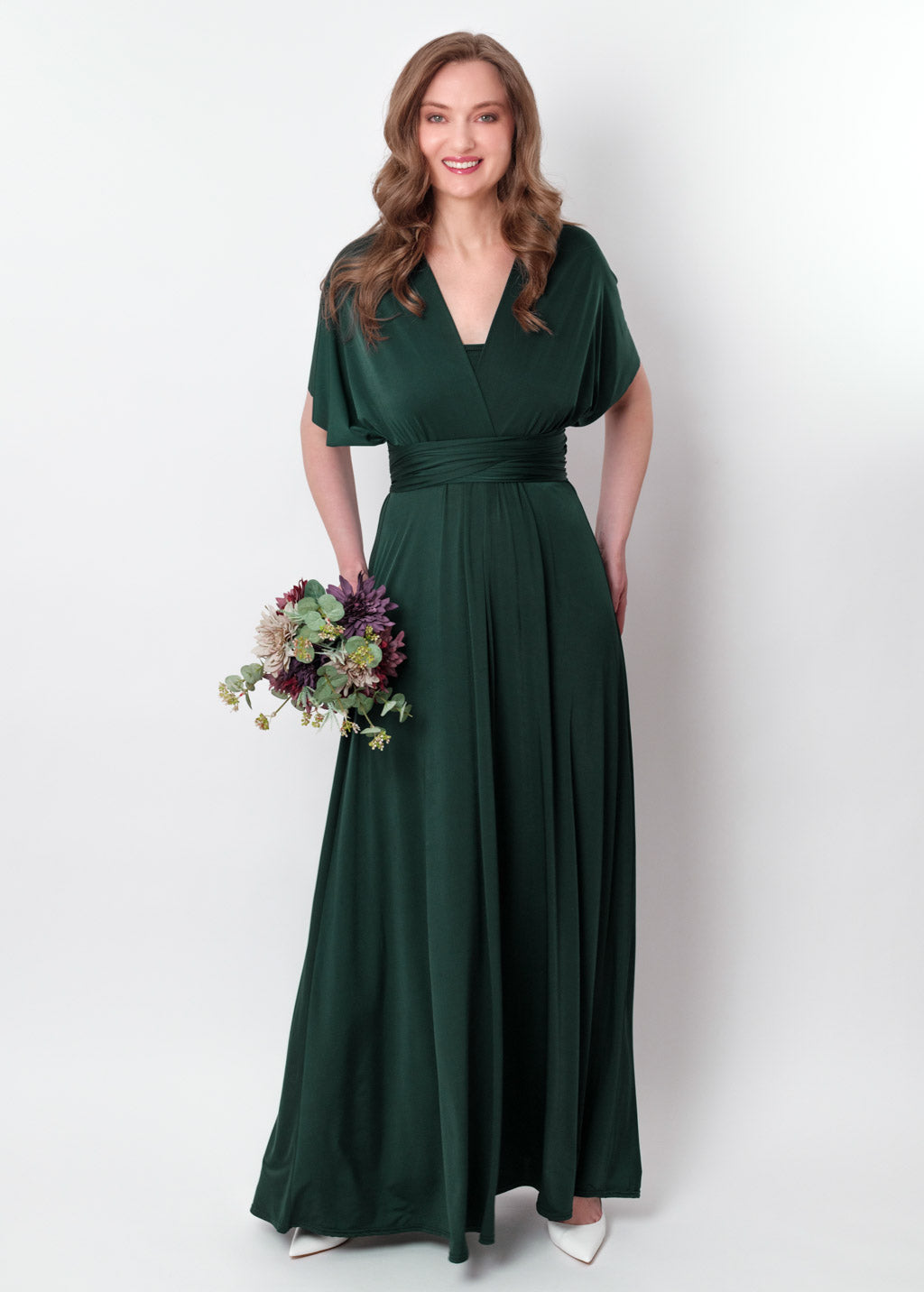 Dark green infinity long dress