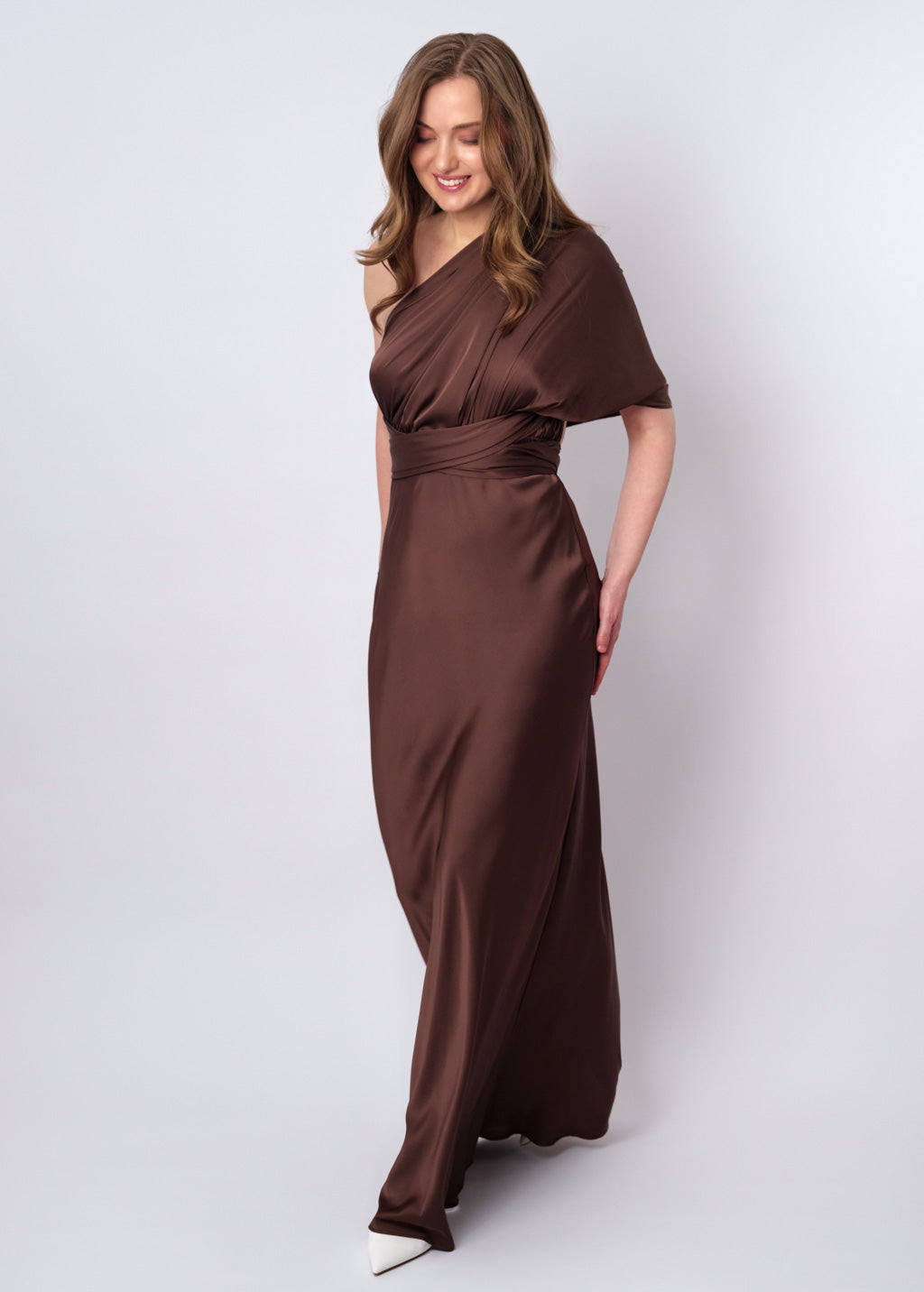 Chocolate brown infinity long dress